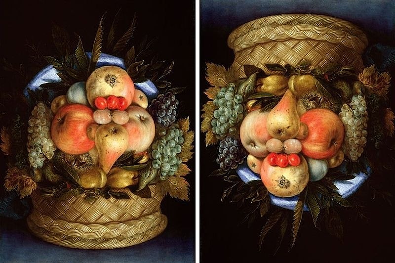 «Голова и корзина с фруктами» — картина Джузеппе Арчимбольдо из серии «перевёртышей», когда натюрморт в перевёрнутом положении воспринимается как портрет. Примерно 1590 год.